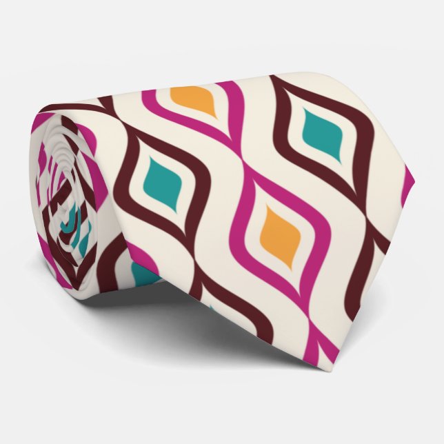 Skaymarts | Boss Pink Yellow Office and Event Tie (Rolled)