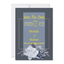 Skaymarts | Elegant Rose Floral Save The Date Card