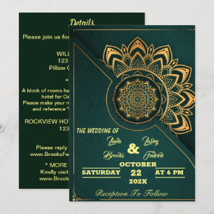 Skaymarts Mandala Calligraphic script Wedding In Invitation