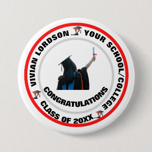 Skaymarts   Ring Circle Graduation Celebration  3 Inch Round Button