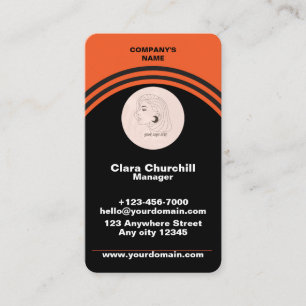 Skaymarts Simple Black Orange Professional Business Card