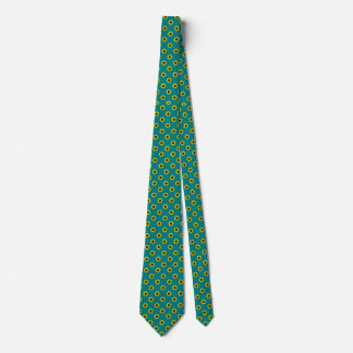 Skaymarts Teal Green Colour Sunflower Neck Tie