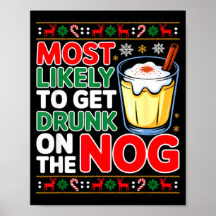 Sked Eggnog Most Likely To Get Drunk On The Nog Ch Poster