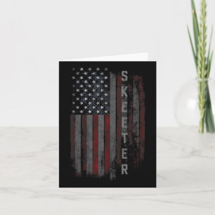 Skeeter Family American Flag Fishing Boat Card