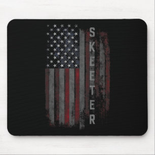 Skeeter Family American Flag Fishing Boat Mouse Pad