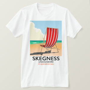 Skegness Lincolnshire beach poster T-Shirt