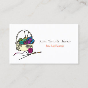 Skein Crochet Yarn Knitting Craft Business Card