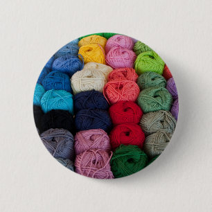 Skeins of yarn 2 inch round button
