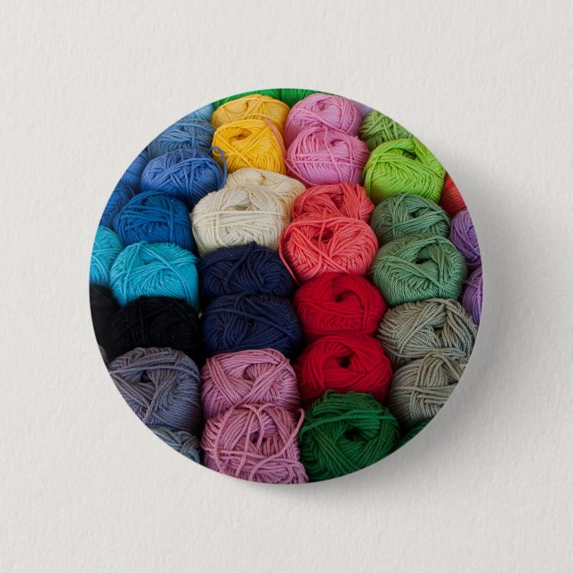 Skeins of yarn 2 inch round button (Front)