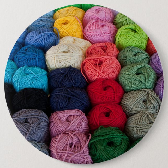 Skeins of yarn 6 inch round button (Front)