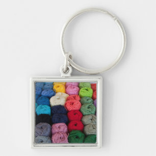 Skeins of yarn keychain