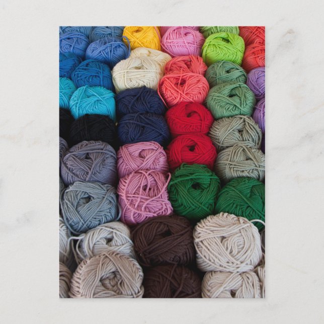 Skeins of yarn postcard (Front)