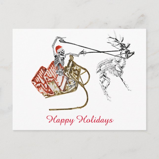 SkeleSanta Holiday Postcard (Front)