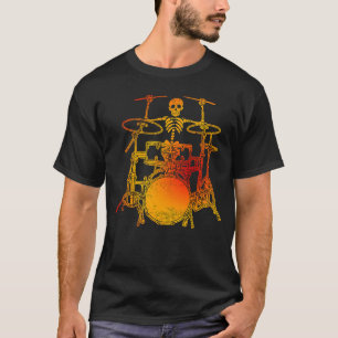 Skelet drummer rock and roll drummer  2 T-Shirt
