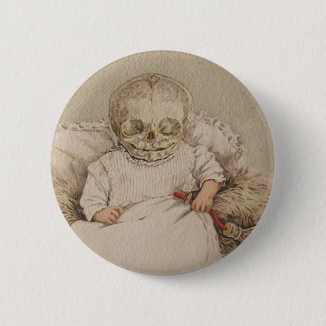 Skeletal Baby 2 Inch Round Button (Front)