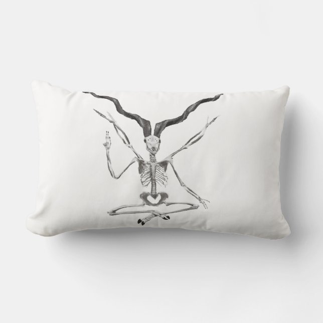 Skeletal Baphomet Pillow (Front)
