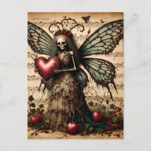 Skeletal Christmas Fairy Postcard