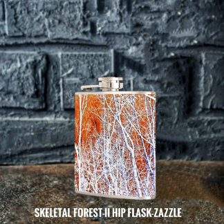 Skeletal Forest-II Hip Flask