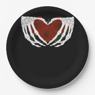 Skeletal Heart Paper Plate