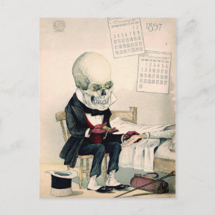 Skeletal Last Rites Postcard