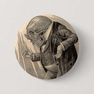 Skeletal Penny Saver 2 Inch Round Button