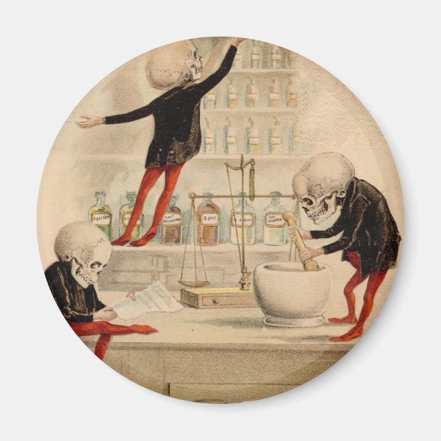 Skeletal Pharmacy Magnet (Front)