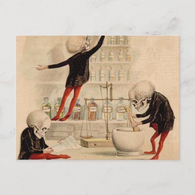 Skeletal Pharmacy Postcard (Front)