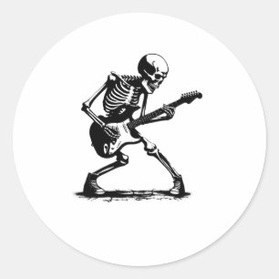 Skeletal Symphony Graffiti Guitarist Sticker