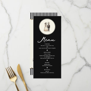 Skeleto Sweethearts Bride + Groom Wedding Menu