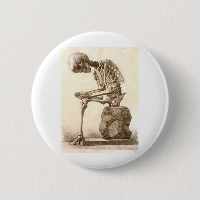 skeleton 2 inch round button (Front)