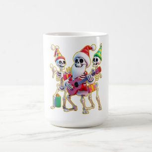 **Skeleton 3D Christm Santa Party – Funnyas Skelet Coffee Mug