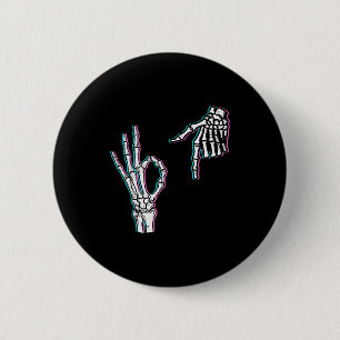 Skeleton 67 Meme Funny Halloween Boys Girls Youth  2 Inch Round Button