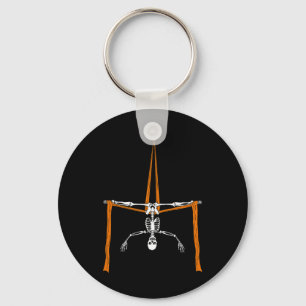 Skeleton Aerialist - Halloween Aerial Silks Circus Keychain