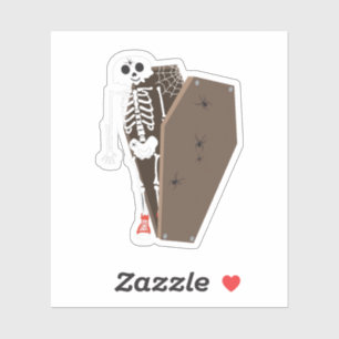 Skeleton and Coffin Halloween Design