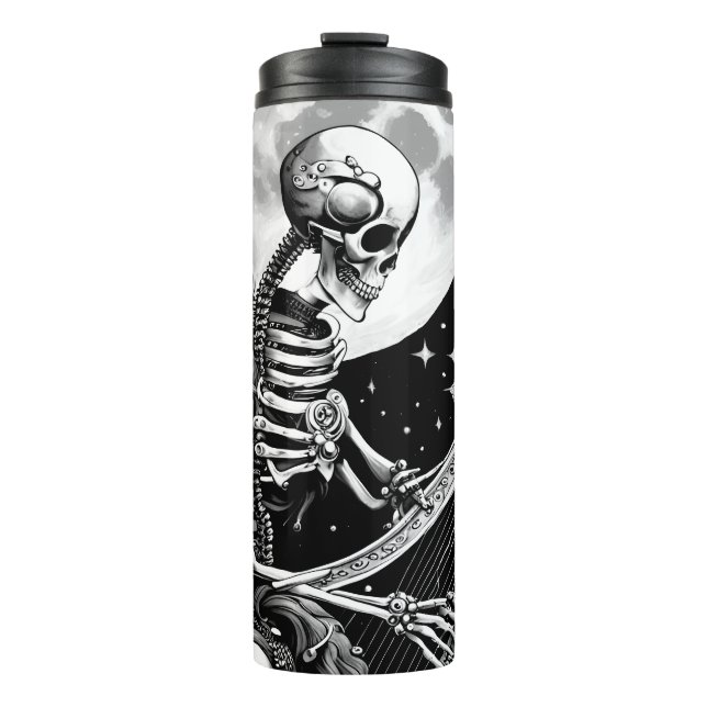 Skeleton and Harp III Thermal Tumbler (Front)