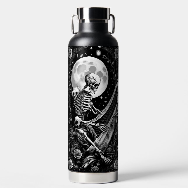 Skeleton and Harp III Water Bottle (Front)