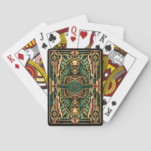 Skeleton, Art Deco Mythical Playing Cards