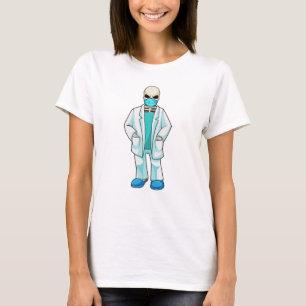 Skeleton as Doctor with Face mask T-Shirt
