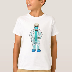 Skeleton as Doctor with Face mask T-Shirt
