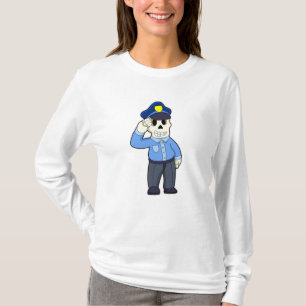Skeleton as Police officer with Police hat T-Shirt
