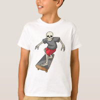 Skeleton as Skater with Skateboard