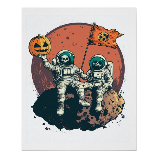 Skeleton Astronaut Crew Poster (Front)