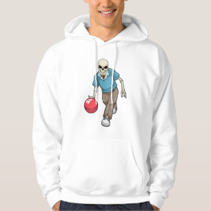 Skeleton at Bowling with Bowling ball Hoodie