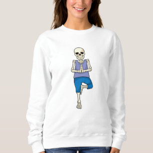 Skeleton at Yoga Stretching Sweatshirt