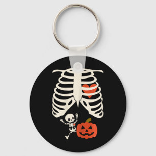 Skeleton Baby Halloween Pregnancy Couples Costume  Keychain