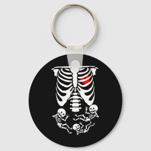 Skeleton Baby Halloween Pregnancy Couples Costumes Keychain
