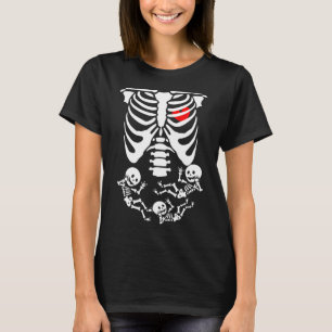 Skeleton Baby Halloween Pregnancy Couples Costumes T-Shirt