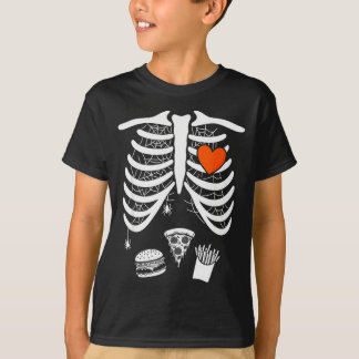 Skeleton Baby Pregnant Xray Rib Cage For Fall Hall T-Shirt