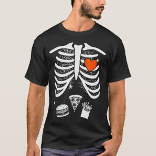 Skeleton Baby Pregnant Xray Rib Cage For Fall Hall T-Shirt