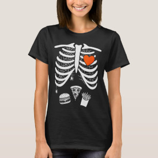 Skeleton Baby Pregnant Xray Rib Cage For Fall Hall T-Shirt